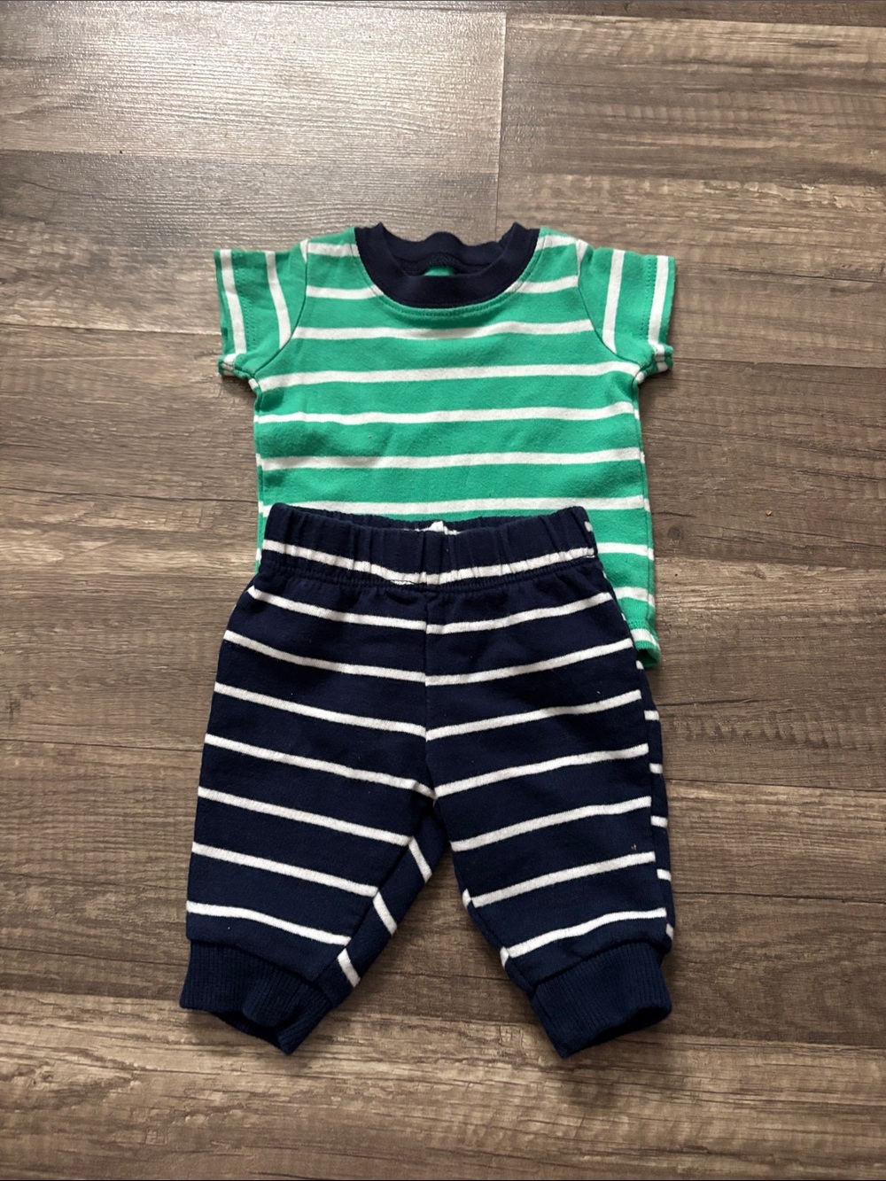 Carter's Navy and Green Striped Baby Top 220